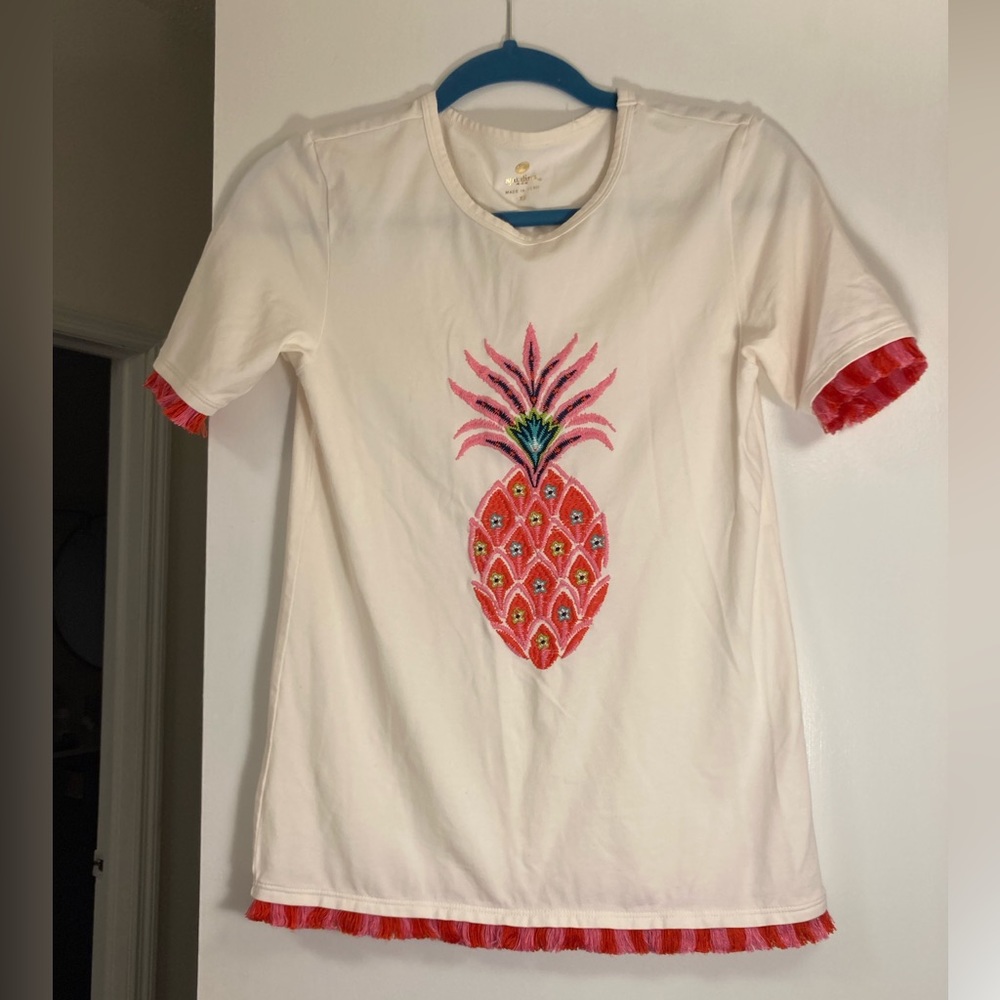 Spartina XS Pineapple Shirt Cream Colored